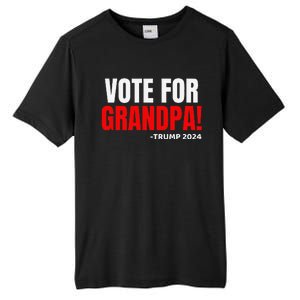 Vote For Grandpa! 2024 Funny Grandson Political Endorsement Tall Fusion ChromaSoft Performance T-Shirt