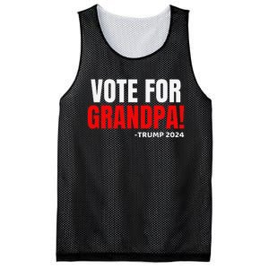 Vote For Grandpa! 2024 Funny Grandson Political Endorsement Mesh Reversible Basketball Jersey Tank