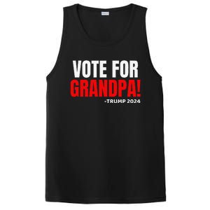 Vote For Grandpa! 2024 Funny Grandson Political Endorsement PosiCharge Competitor Tank