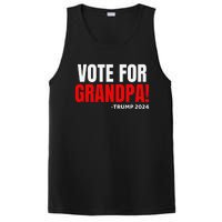 Vote For Grandpa! 2024 Funny Grandson Political Endorsement PosiCharge Competitor Tank