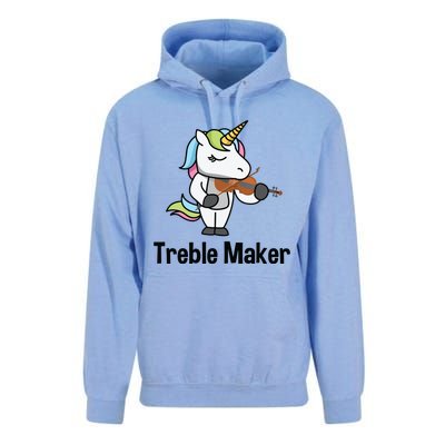 Violin For Girl Treble Maker Unicorn Violinist Unisex Surf Hoodie