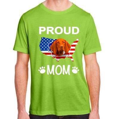 Vizsla Funny Gift Vizsla Dog Vizsla Proud Patriot Mom Cool Gift Adult ChromaSoft Performance T-Shirt