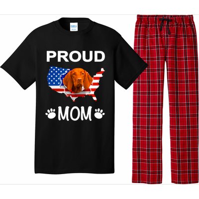 Vizsla Funny Gift Vizsla Dog Vizsla Proud Patriot Mom Cool Gift Pajama Set