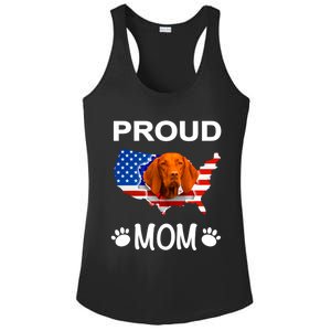 Vizsla Funny Gift Vizsla Dog Vizsla Proud Patriot Mom Cool Gift Ladies PosiCharge Competitor Racerback Tank