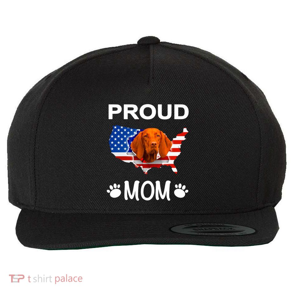 Vizsla Funny Gift Vizsla Dog Vizsla Proud Patriot Mom Cool Gift Wool Snapback Cap