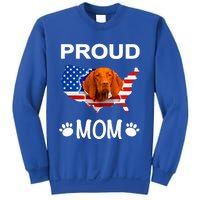 Vizsla Funny Gift Vizsla Dog Vizsla Proud Patriot Mom Cool Gift Sweatshirt