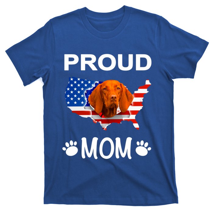 Vizsla Funny Gift Vizsla Dog Vizsla Proud Patriot Mom Cool Gift T-Shirt