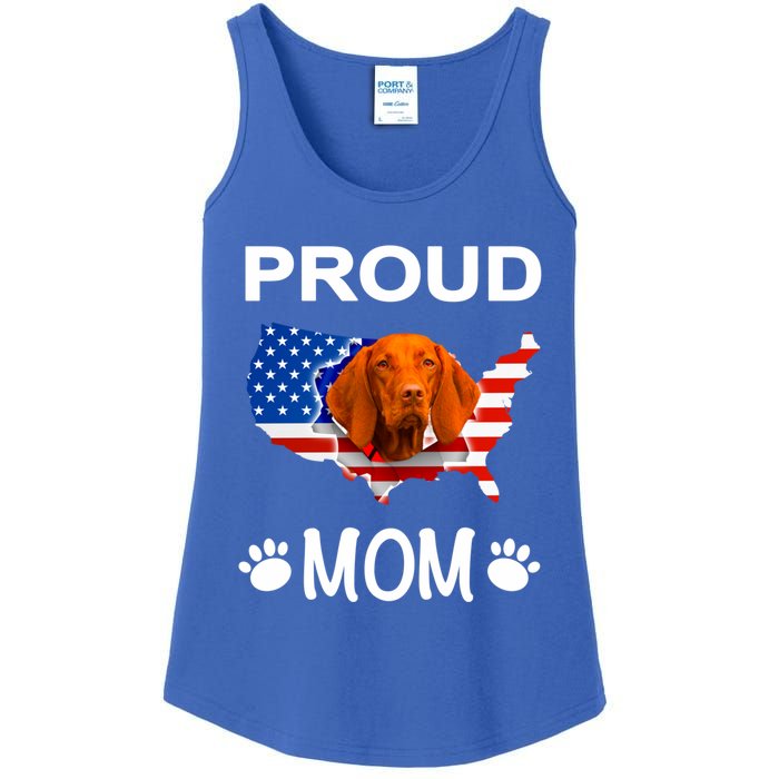 Vizsla Funny Gift Vizsla Dog Vizsla Proud Patriot Mom Cool Gift Ladies Essential Tank