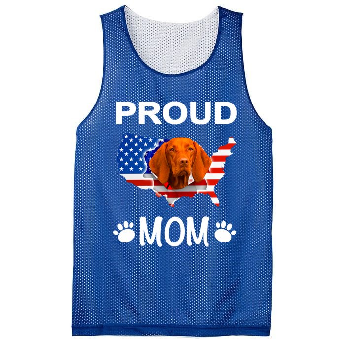 Vizsla Funny Gift Vizsla Dog Vizsla Proud Patriot Mom Cool Gift Mesh Reversible Basketball Jersey Tank