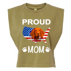 Vizsla Funny Gift Vizsla Dog Vizsla Proud Patriot Mom Cool Gift Garment-Dyed Women's Muscle Tee