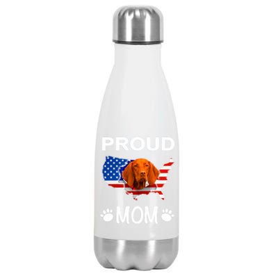 Vizsla Funny Gift Vizsla Dog Vizsla Proud Patriot Mom Cool Gift Stainless Steel Insulated Water Bottle