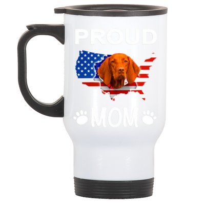 Vizsla Funny Gift Vizsla Dog Vizsla Proud Patriot Mom Cool Gift Stainless Steel Travel Mug