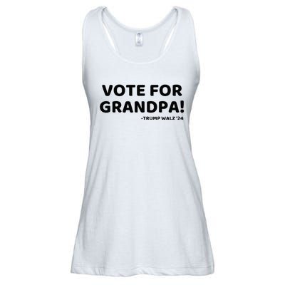 Vote For Grandpa Trump Walz 2024 Funny Trump Grandchildren Ladies Essential Flowy Tank