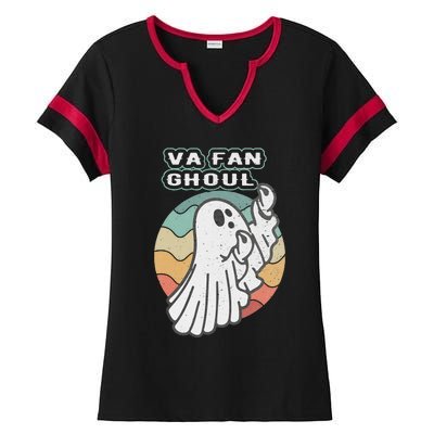 Va Fan Ghoul Funny Ghost Italian Halloween Ladies Halftime Notch Neck Tee