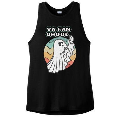 Va Fan Ghoul Funny Ghost Italian Halloween Ladies PosiCharge Tri-Blend Wicking Tank