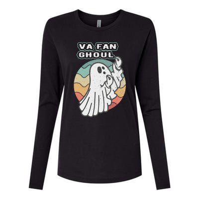 Va Fan Ghoul Funny Ghost Italian Halloween Womens Cotton Relaxed Long Sleeve T-Shirt