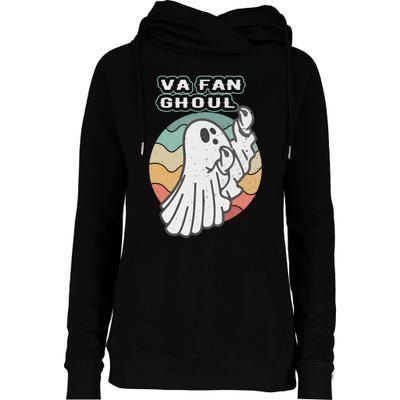 Va Fan Ghoul Funny Ghost Italian Halloween Womens Funnel Neck Pullover Hood