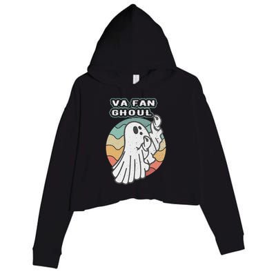 Va Fan Ghoul Funny Ghost Italian Halloween Crop Fleece Hoodie