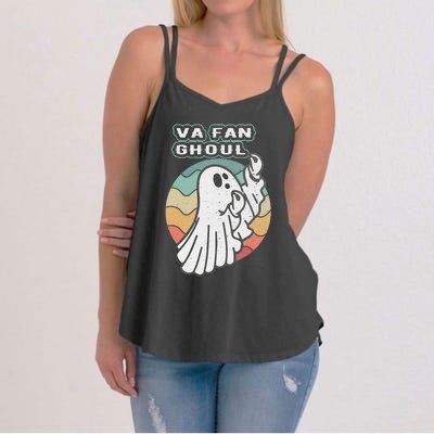 Va Fan Ghoul Funny Ghost Italian Halloween Women's Strappy Tank