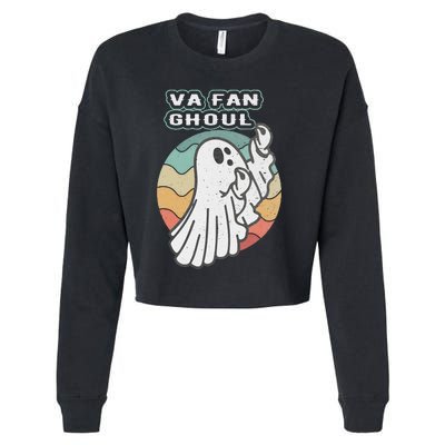 Va Fan Ghoul Funny Ghost Italian Halloween Cropped Pullover Crew