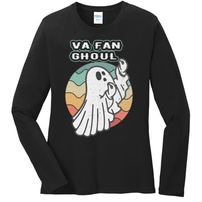 Va Fan Ghoul Funny Ghost Italian Halloween Ladies Long Sleeve Shirt