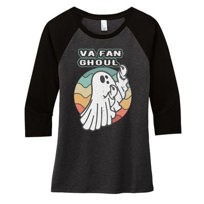 Va Fan Ghoul Funny Ghost Italian Halloween Women's Tri-Blend 3/4-Sleeve Raglan Shirt