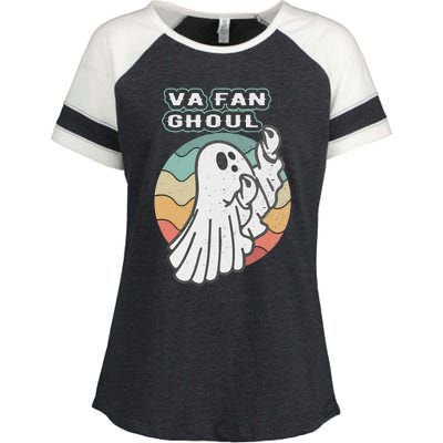 Va Fan Ghoul Funny Ghost Italian Halloween Enza Ladies Jersey Colorblock Tee