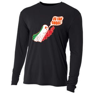 Va Fan Ghoul For Italian Funny Halloween Ghost Cooling Performance Long Sleeve Crew