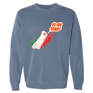 Va Fan Ghoul For Italian Funny Halloween Ghost Garment-Dyed Sweatshirt