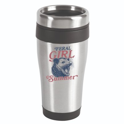 Vintage Feral Girl Summer Opossum 16oz Travel Tumbler
