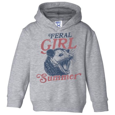 Vintage Feral Girl Summer Opossum Toddler Hoodie