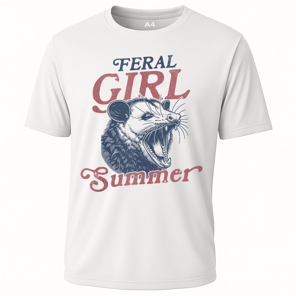 Vintage Feral Girl Summer Opossum Performance Shirt