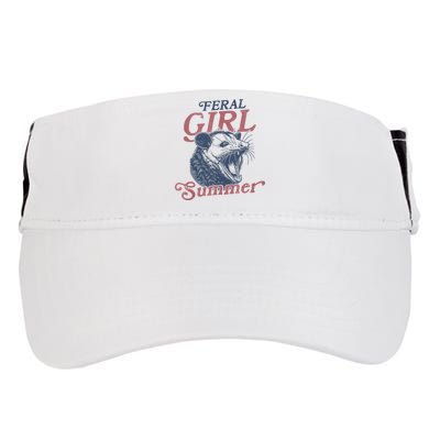 Vintage Feral Girl Summer Opossum Adult Drive Performance Visor