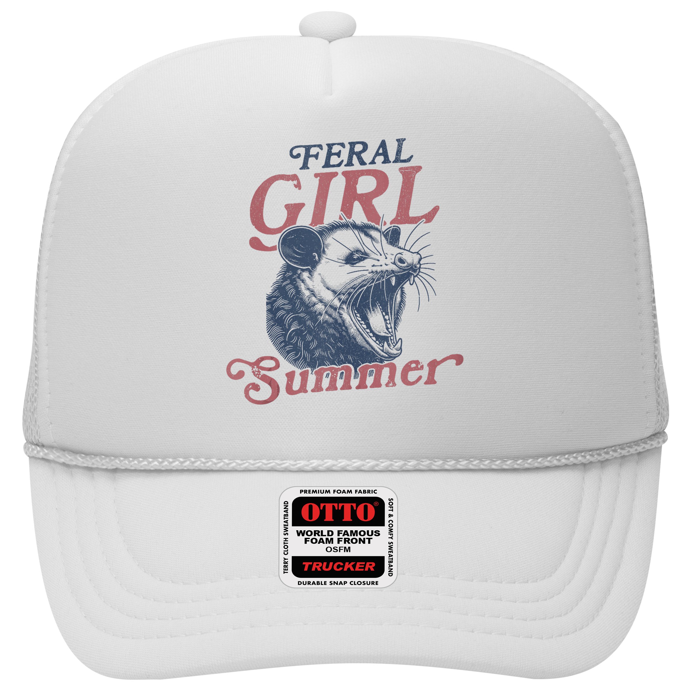 Vintage Feral Girl Summer Opossum Hat