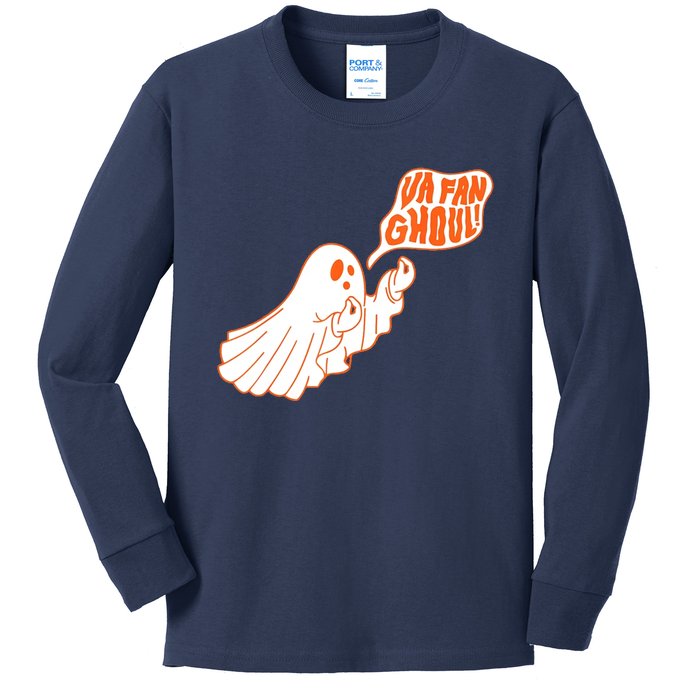 Va Fan Ghoul For Italian Funny Halloween Ghost Kids Long Sleeve Shirt