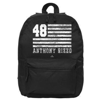 Vintage Flag Gameday Anthony Rizzo New York 16 in Basic Backpack