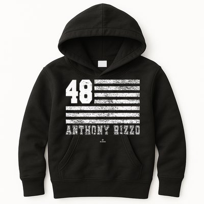 Vintage Flag Gameday Anthony Rizzo New York Kids Hoodie