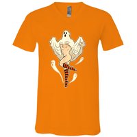 Vintage Funny Gay Halloween V-Neck T-Shirt