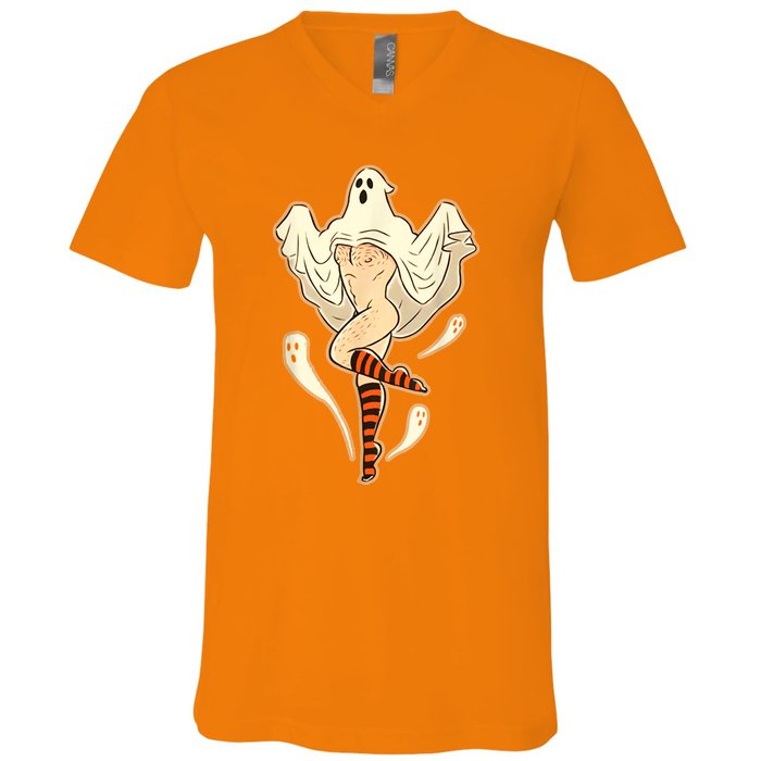 Vintage Funny Gay Halloween V-Neck T-Shirt