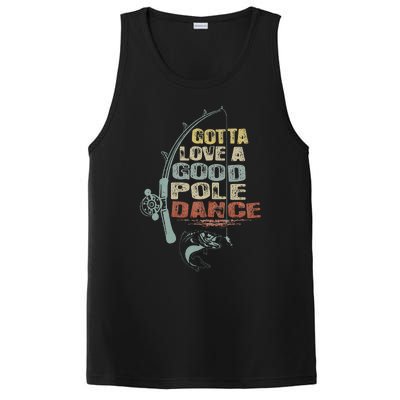 Vintage Funny Gotta Love A Good Pole Dance Fishing PosiCharge Competitor Tank