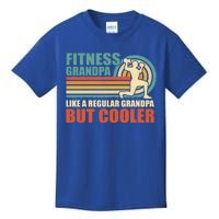 Vintage Fitness Grandpa Like A Regular Grandpa Father's Day Gift Kids T-Shirt