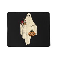 Vintage Floral Ghost Cute Halloween Costume Funny Graphic Mousepad