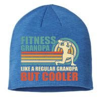 Vintage Fitness Grandpa Like A Regular Grandpa Father's Day Meaningful Gift Sustainable Beanie