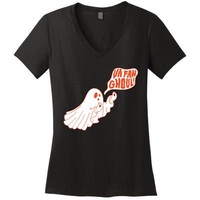 Va Fan Ghoul Women's V-Neck T-Shirt