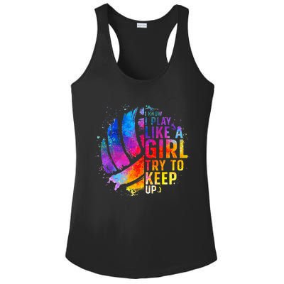 Volleyball For Girls College Volleyball Lovers Ladies PosiCharge Competitor Racerback Tank