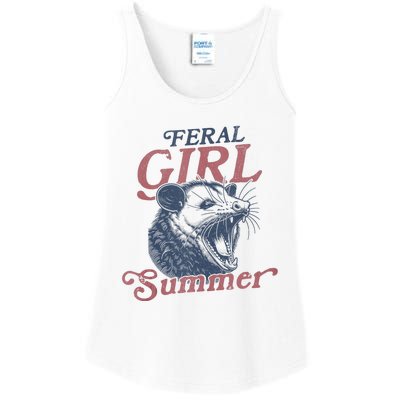 Vintage Feral Girl Summer Opossum Ladies Essential Tank