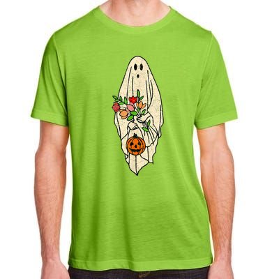 Vintage Floral Ghost Cute Halloween Costume Funny Graphic Adult ChromaSoft Performance T-Shirt