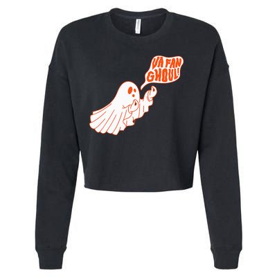 Va Fan Ghoul For Italian Funny Halloween Cropped Pullover Crew