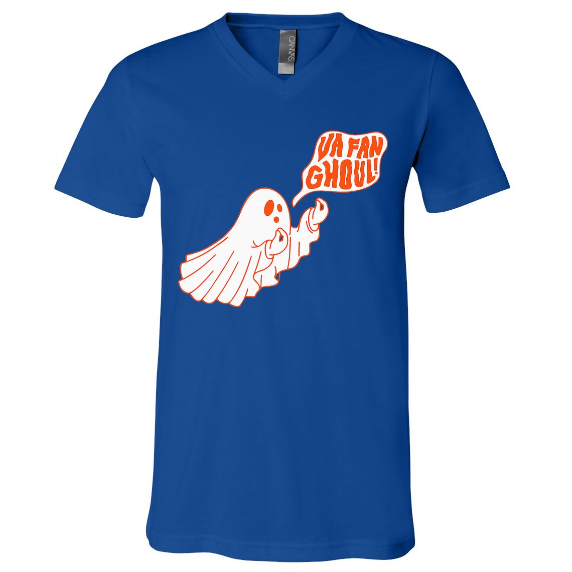 Va Fan Ghoul For Italian Funny Halloween V-Neck T-Shirt