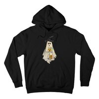 Vintage Floral Ghost Pumpkin Funny Graphic Halloween Gifts Hoodie